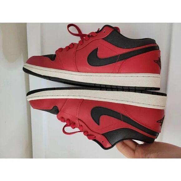 Jordan 1 Retro LowGym Red Black White 10.5 - Picture 5 of 15